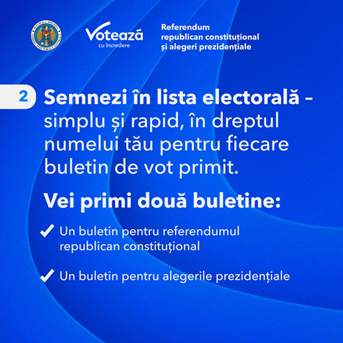 Semnează în lista electorală, simplu și rapid.